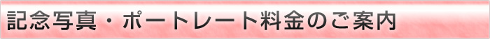 記念写真・ポートレート料金のご案内